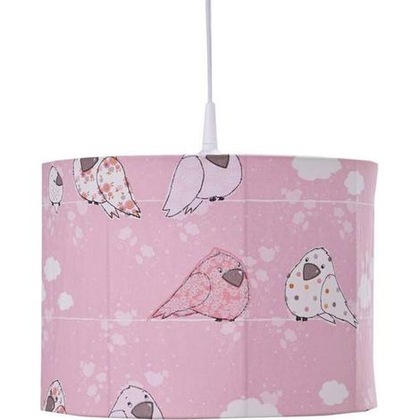 Suspension Moineau - rose
