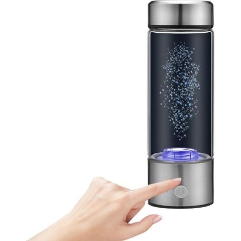 (Argent et transparent)Bouteille d'eau rechargeable - Non spécifié - 450 ml - Acier inoxydable - Hydrogène - USB rechargeable (1/5)