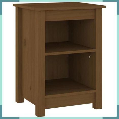 Tables de chevet - 820963 - Bois pin massif - Marron miel - 40 x 35 x 55 cm (1/5)