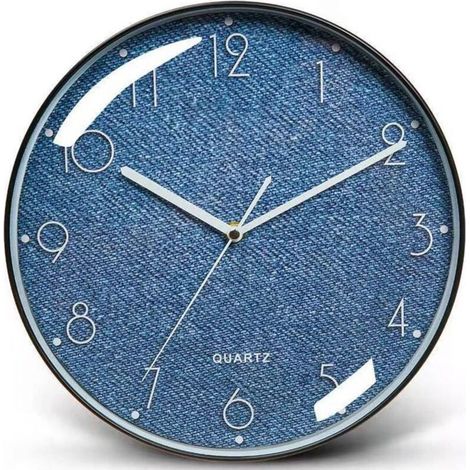 25cm Horloge Murale Ronde, Horloge Murale Rétro Silencieuse et sans Coutil Fonctionnant pour la Cuisine de la Chambre à Coucher du Salon (10") (1/5)