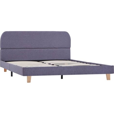Maison Exclusive - Bettgestell Hellgrau Stoff 140x200 cm