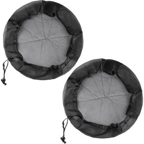 Set of 2 adjustable 60cm mesh protective nets for water barrels - (1/5)