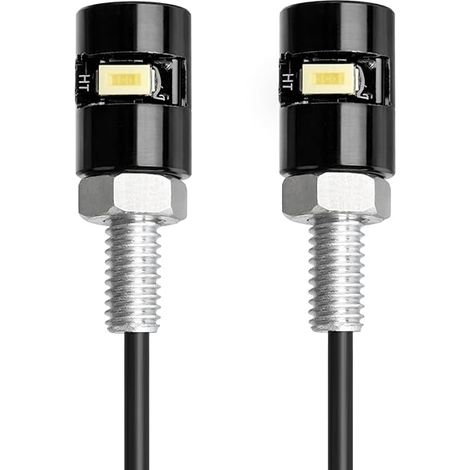 Lampe de plaque d'immatriculation, Lampe de boulon à vis pour étiquette de licence, Ampoule LED blanche 12V, Étanche/Résistant à la pluie, Légal pour voiture Moto Camion RV ATV Blanc Froid (1/5)