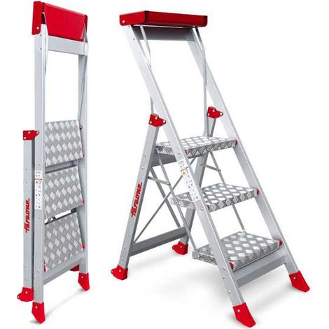 Taburete de alta seguridad en aluminio Peldaños 2 SGP2 FARAONE (1/5)