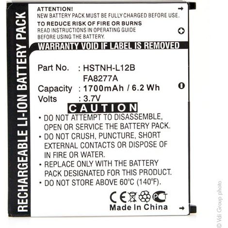 NX - Batterie téléphone, smartphone, GSM 3.7V 1700mAh - FA827AAHSTNH-L12BPH-PA344430128-001FA8277A (1/3)