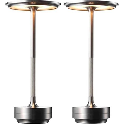 Lampe de table tactile rechargeable par USB veilleuse LED pour décoration restaurant éclairage tricolore à gradation continue 2 (1/5)