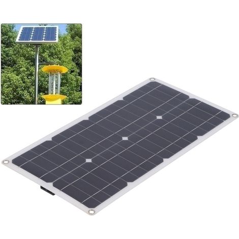 Kit Photovoltaïque Panneau Solaire 100W Monocristallin Régulateur 10A Charges USB et Batteries 12V/24V pour Véhicules et Activités Outdoor