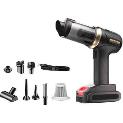 Aspiradora y secador de pelo para coche potente, portátil e inalámbrico, con 21.000 PA de potencia. (1/4)
