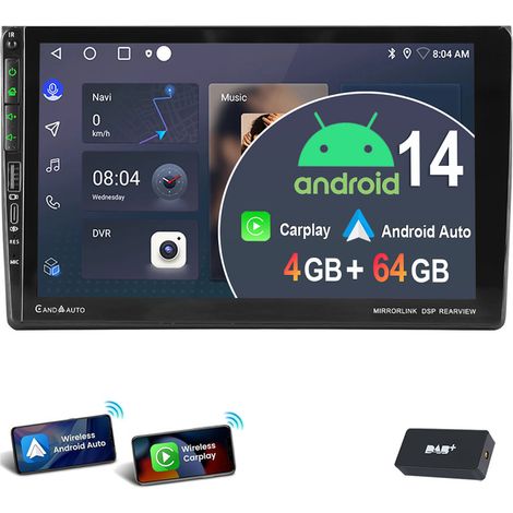 Autoradio Android 14 avec GPS et WIFI pour Audi A4 8E 8H B6 B7 2000-2009 SEAT EXEO 2009-2012 2+32G DAB (1/5)