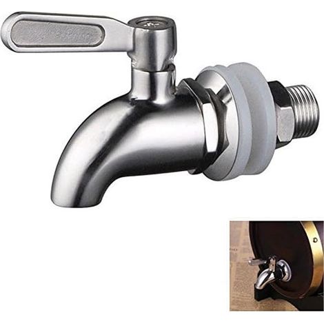 Distributeur de Boissons en Acier Inoxydable Robinet de Robinet de Remplacement pour Homebrew Barrel Fermenter Vin Bière Distributeur (1/5)