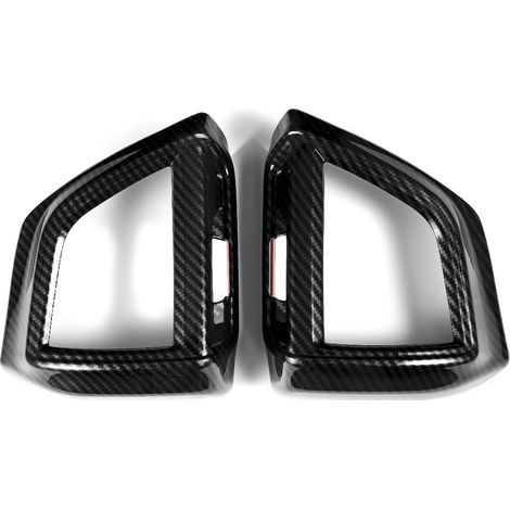 Ensemble de 2 pièces de garniture de grille d'aération avant pour Subaru Forester 2019, texture fibre de carbone (1/5)