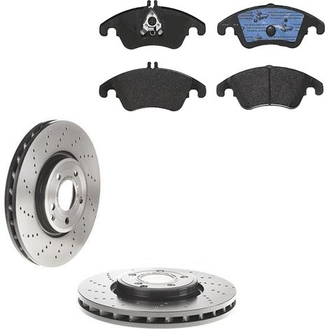 KIT FRENI ANTERIORI compatibile con MERCEDES-BENZ CLS SHOOTING BRAKE (X218) - DISCHI + PASTIGLIE OEM: P 50 069 / 18263 /SOSTITUZIONE DIRETTA/BASSA POLVERE/SILENZIOSO (1/5)