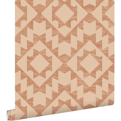 papier peint tapis Marrakech terracotta - ESTAhome (1/5)