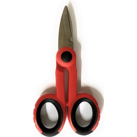Forbici Da Elettricista Isolanti Con Lame Micro Dentate Ed Incavo Spella Fili (1/5)