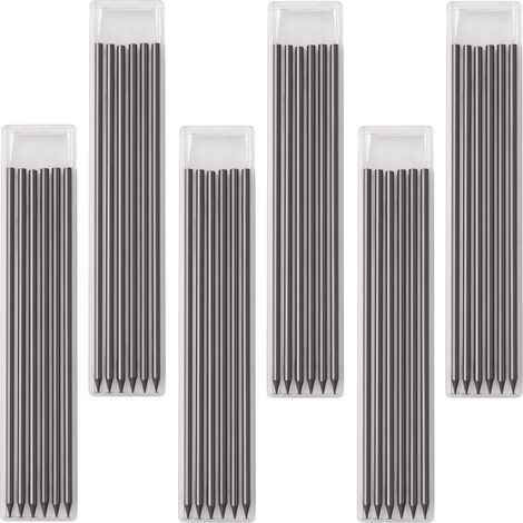 72 Stück 2,8 mm Bleistiftminen, Ersatzminen, Solide Tieflochmarker Konstruktion Bleistift Ersatz, Bleistift Ersatzminen für Architekt Zeichnen (Black) (1/5)