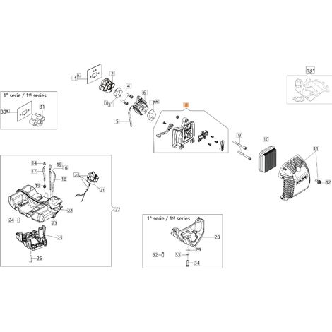 Kit Luftfilterhalter ORIGINAL OLOEMAC für Motoreinheit BC 300 D 61280183R