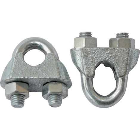 Lot de 10 serre-câbles galvanisés 8 mm (1/5)