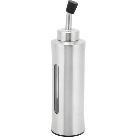 Bouteille distributrice d'huile d'olive, burette à vinaigre en acier inoxydable 304 avec bec verseur et fenêtre transparente, pour la cuisine domestique et les restaurants, type 6 (1/5)