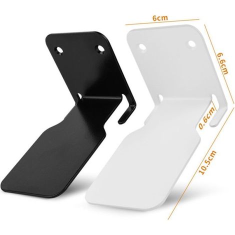 Étagère Murale Flottante - Acier Inoxydable - Pour Livres - Blanc Et Noir - 107 x 69 x 69 mm - 2 Pièces (1/5)