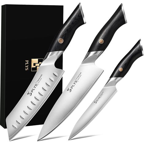 Kitchen Knife Set, 3 Pieces, Stainless Steel 10cr15mov (1/5)