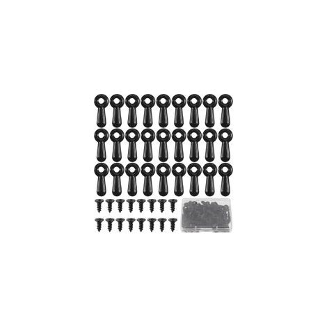 Kit de montaje con pomo giratorio para marcos de fotos, 100 piezas, incluyendo 100 tornillos, para colgar cuadros, fotos y dibujos, color negro. - Crezuo