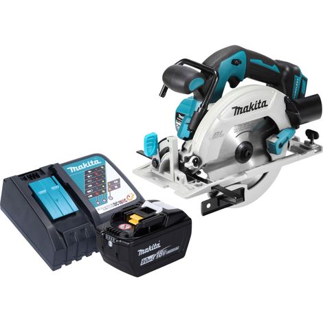 Scie circulaire sans fil Makita DHS 680 Z 18 V 165 mm sans balais + 1 batterie 9,0 Ah + chargeur (1/5)
