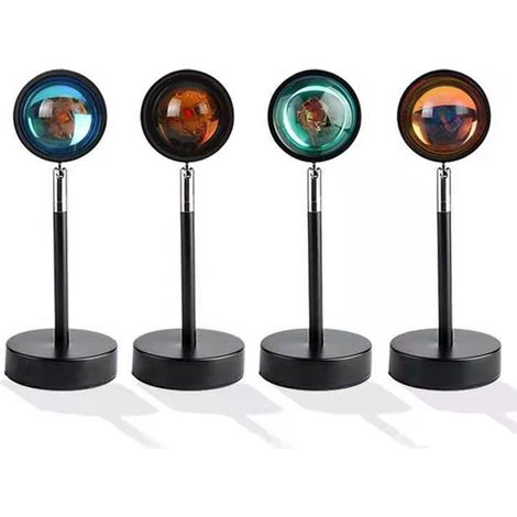 Lampe Coucher De Soleil - Projection LED USB - Rotation 180° - Pour Décoration Intérieure Photographie Et Ambiance - 27 x 10 x 10 cm - 1 Pièce