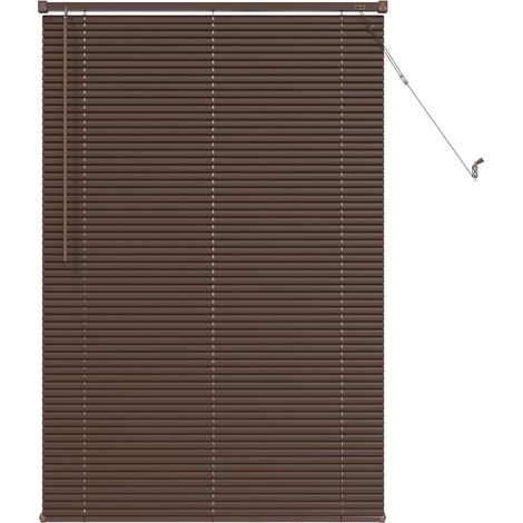 Maison Exclusive - Tenda Veneziana Marrone Scuro con Motivo 150 x 80 cm 25 mm PVC
