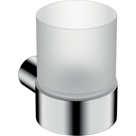 Novaservis Ferro Nostris - Soporte para cepillo de dientes y pasta dentífrica, vidrio esmerilado/cromo ANS03 (1/2)