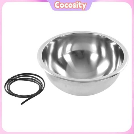 Évier à cuve unique pour camping-car rond 340 mm/13,4 pouces en acier inoxydable grande capacité pour cuisine de camping-car (1/4)