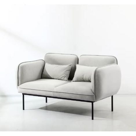 Divano 2 Posti Imbottito Elodie 150 cm in Tessuto Grigio: Comfort e Stile Moderno (1/2)