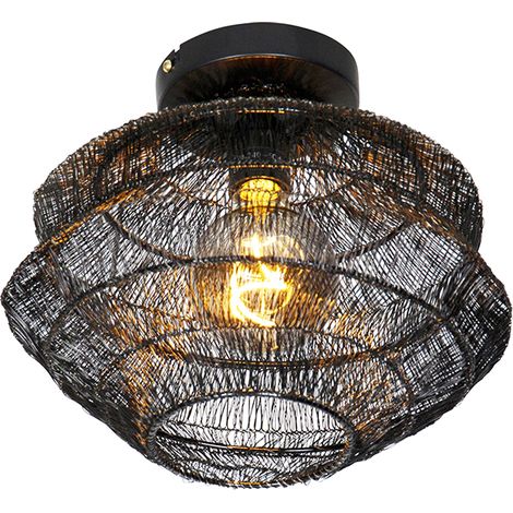 Orientalische Deckenlampe schwarz 25 cm - Vadi
