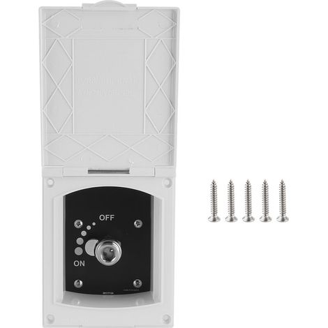 Boîtier d'entrée et de sortie de douche extérieure 1/2 pouce pour VR, blanc Pour caravane, camping-car, bateau, fourgon aménagé, sans flexible/pommeau de douche-AquaForge (1/5)