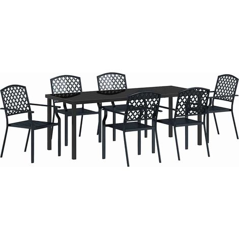 Maison Exclusive - Set da Pranzo per Giardino 7 pcs Antracite
