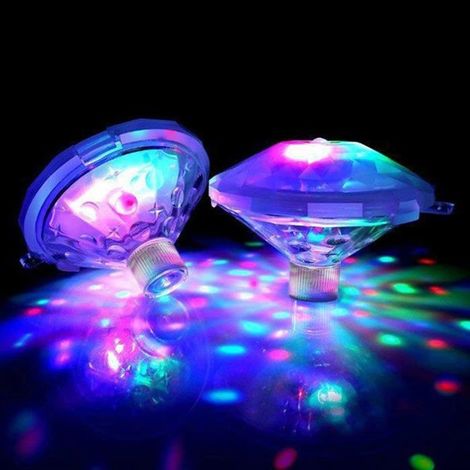 Stück, Discolichter, batteriebetriebene, schwimmende Poollichter, LED-Farbwechsel mit 8 Modi