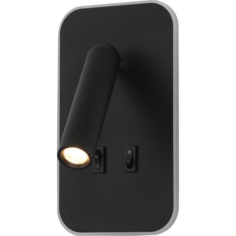 Applique murale moderne liseuse noire LED 8W Doria (1/5)