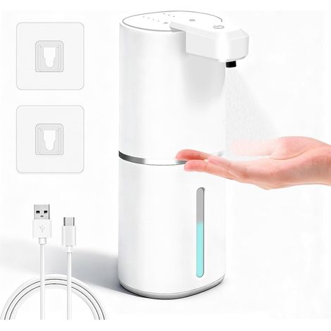 Distributeur de Savon Automatique avec Capteur Intelligent, Distributeur de Détergent à Mousse Blanche, Montage Mural pour Maison (1/5)