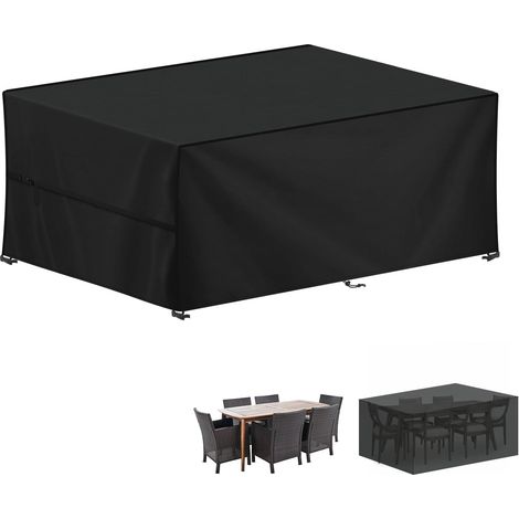 Housse pour Mobilier de Jardin, 420D Oxford Bâche Table de Jardin Imperméable Housse Table Jardin Bache de Protection Exterieur Salon de Jardin pour Table, Chaise et Canapé, 220x110x75cm (1/5)