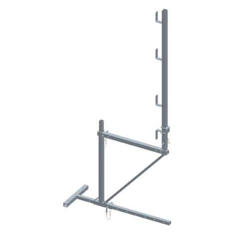 Ponteggio di base per tetti a 1 livello in acciaio con sbalzo di 30 cm e parapetto - DIMOS - 15000