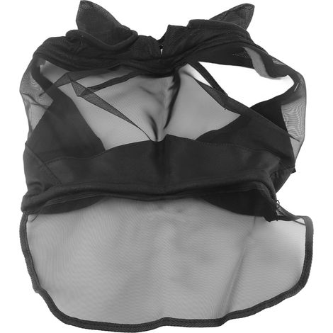 Masque Anti-Mouches Pour Cheval - Maille Respirante Fine - Protection Long Nez Avec Oreilles - Taille Universelle (1/5)