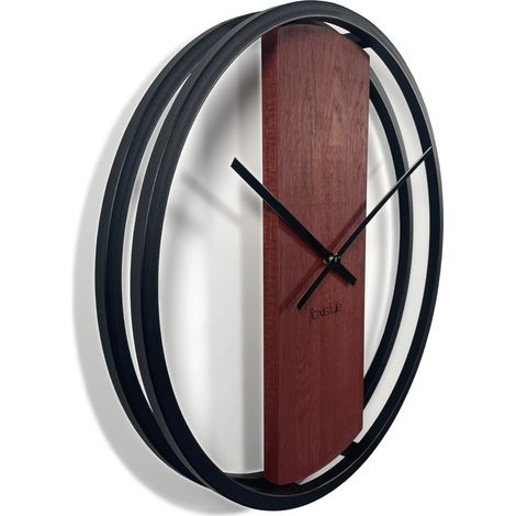 Reloj de pared de madera LOFT OVAL caoba 50 cm (1/5)