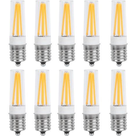 10 Ampoules E17 Long Filament 3W Blanc Chaud 110V pour Lustre Lampe Plafond Lampe de Table (1/5)