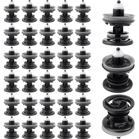 30 Pièces Clips de 7l6868243 Fixation Voiture Plastique pour Garniture Agrafe Panneau de Porte Intérieure Compatibles avec Golf 5 6 7 T4 T5 Passat Polo Skoda Caddy Audi A4 A5 A6