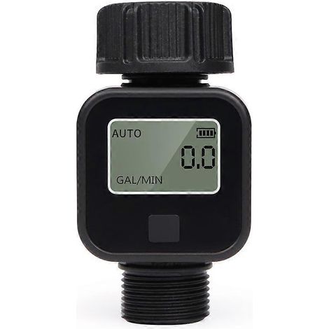 Débitmètre d'eau multifonctionnel avec écran LCD IP6X - Mesure la consommation et le débit d'eau pour l'arrosage du jardin extérieur (1/4)