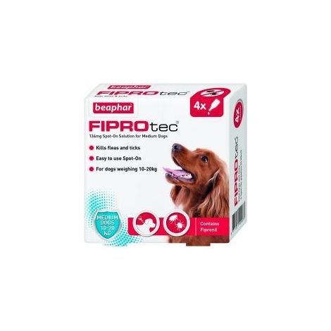 Beaphar FIPROtec Spot On Medium Dog 4 pipette - 4tmnt - 496812
