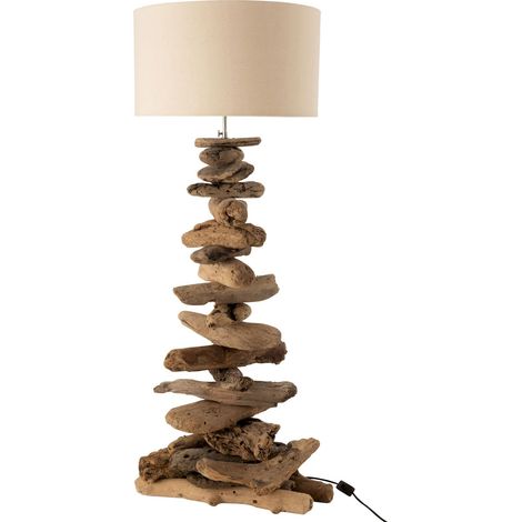 Lampadaire Bois Flotté Design Naturel et Élégant - Naturel, écru (1/5)