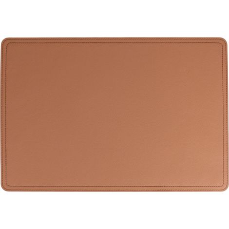 Lot de 6 Sets de Table Couleur Cuir PVC 35 x 48 cm, Brown (1/4)