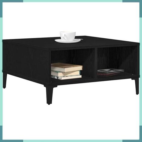 Table basse - 862589 - Chêne noir - 60 x 60 x 30 cm - 2 étagères (1/5)