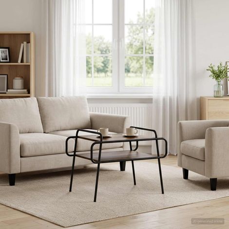 vidaXL Mesa de centro Roble Ahumado 70 x 50 x 51 cm (1/5)