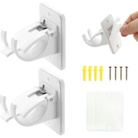 Wandhalterung für Gardinenstangen, Schraubbefestigung, kompatibel mit 21 mm Stange (2er-Pack)